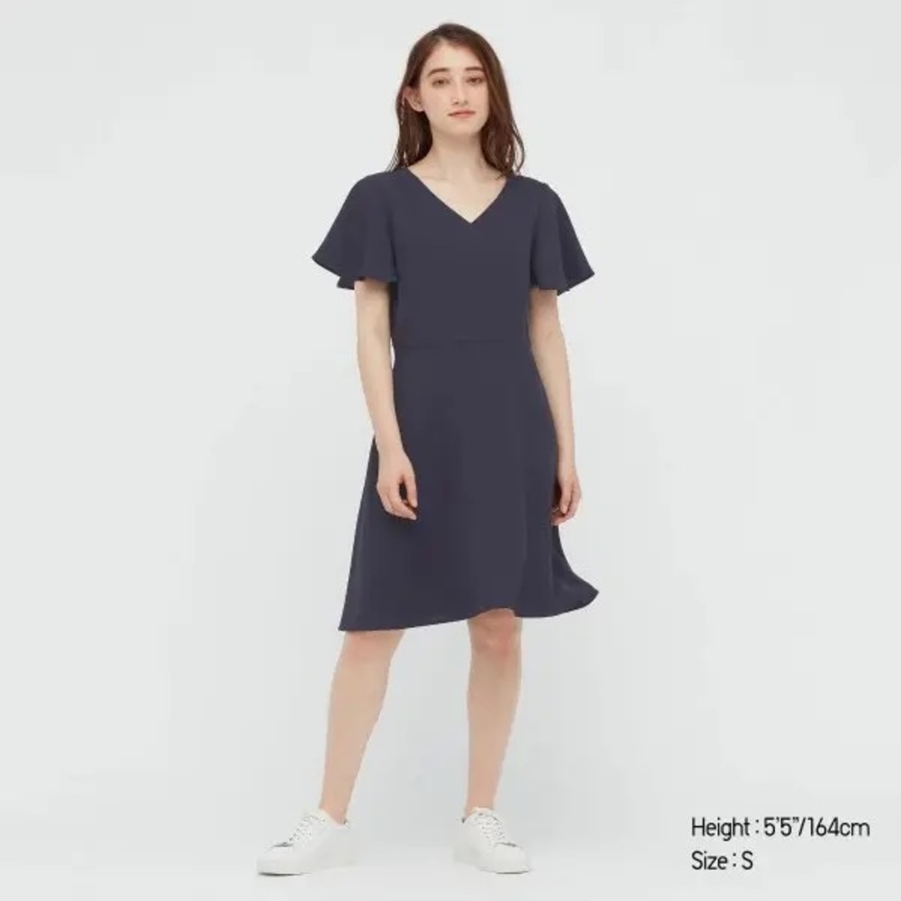 NWOT Butterfly Short Sleeve V Neck Mini Dress